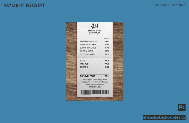 HandM Store Zahlungsprüfung Beispielvorschau